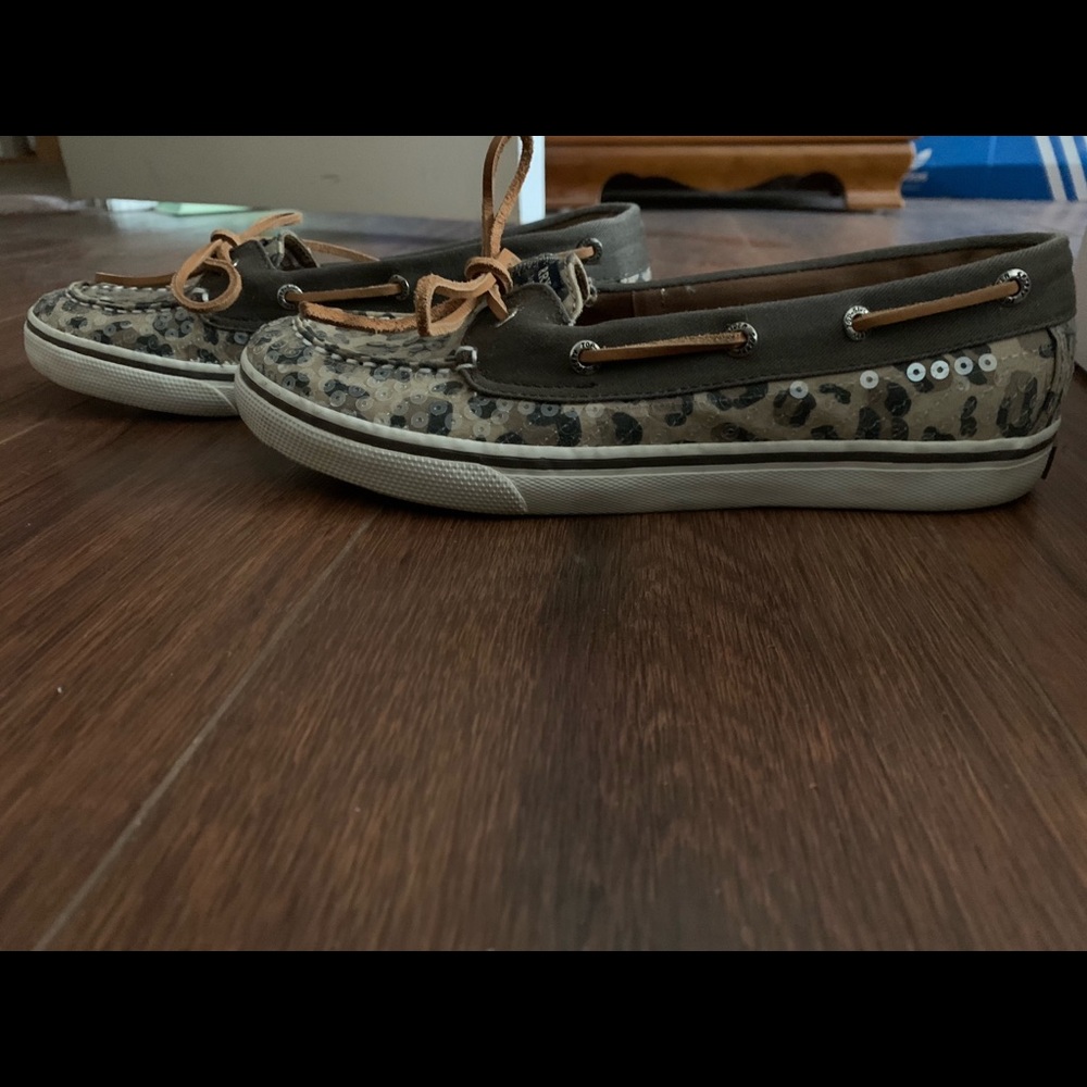 Sperry Leopard Sequin Bahama Skimmer (Sz 5 / 7)